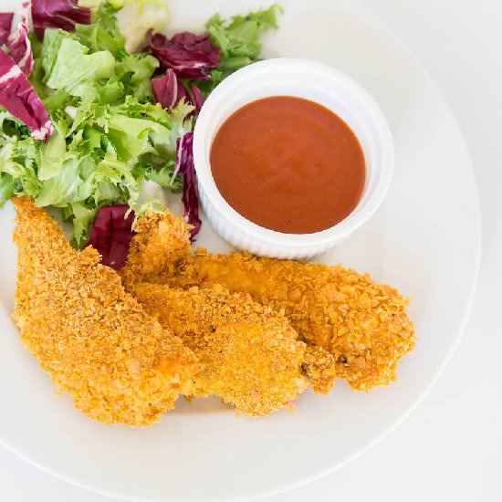 Chicken Tenders with Curry Ketchup - Recipe photo by recipesinspired