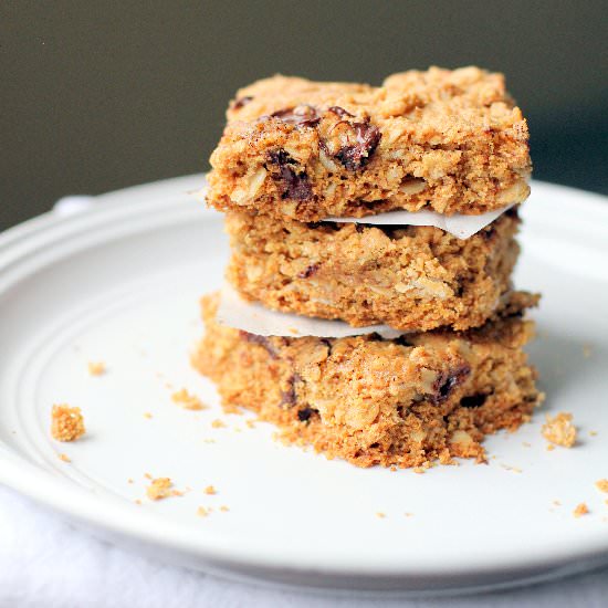 Oatmeal Chocolate PB Bars - Recipe photo by graincrazy