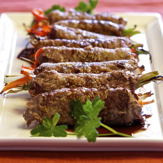 Grilled Vegetable Stuffed Beef Roll - Recipe photo by Cooking-Outdoors