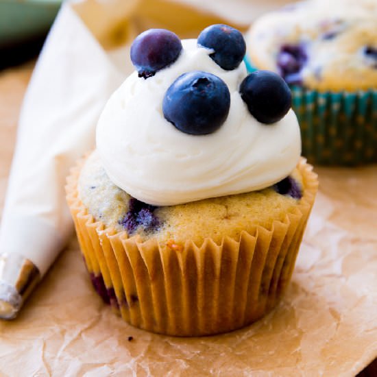 Blueberries 'n Cream Cupcakes - Recipe photo by sallysbakingaddiction