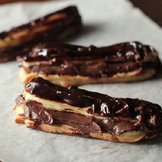 Chocolate Eclairs - Recipe photo by the tummy train
