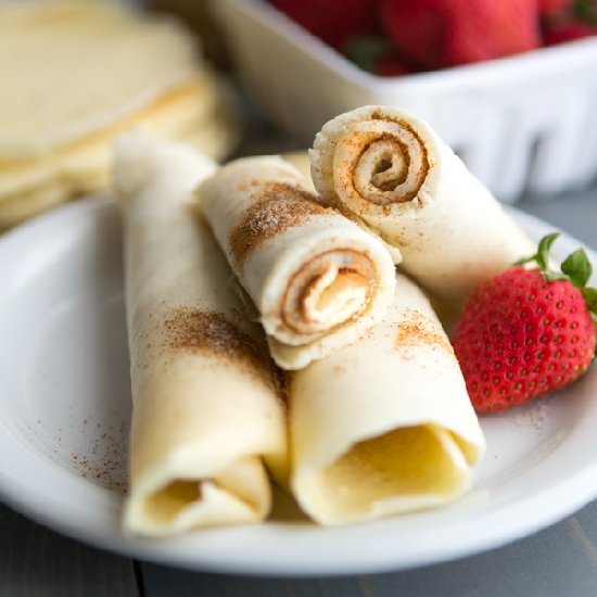 Cinnamon Sugar Pancake Rolls - Recipe photo by crazyforcrust
