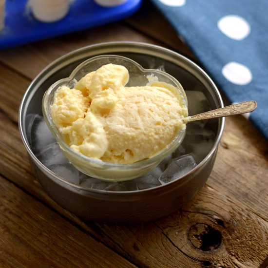 Easy Orange Flavored Ice Cream - Recipe photo by Padhuskitchen