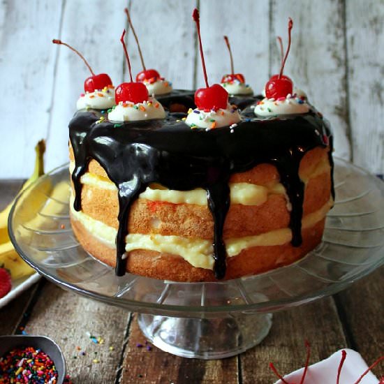 Banana Split Cake - Recipe photo by Lifewiththecrustcutoff