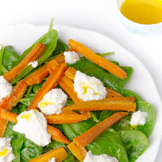 Roasted Carrot Salad with Orange - Recipe photo by Petite Recette