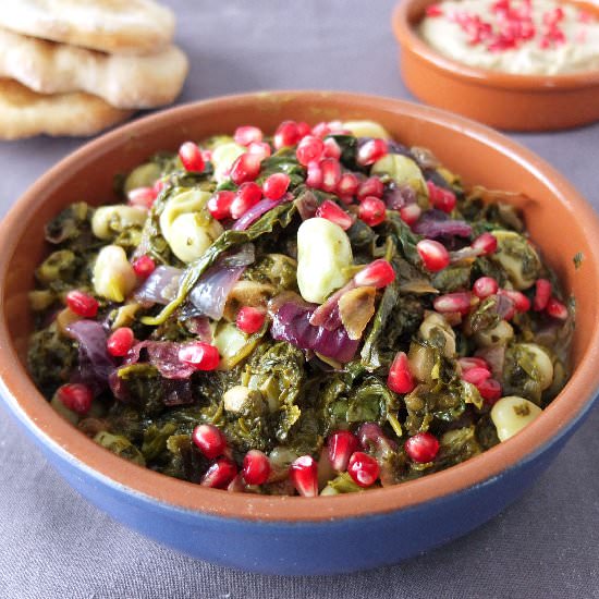 Lebanese Mezze Spinach Dish - Recipe photo by mydinner.co.uk