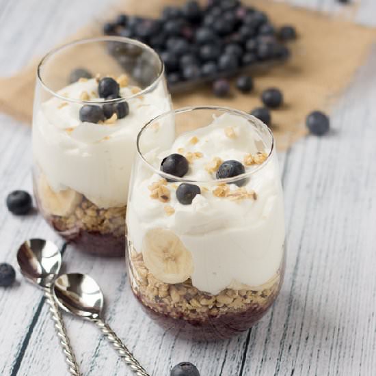 Banana Blueberry Parfait - Recipe photo by roxyskitchen