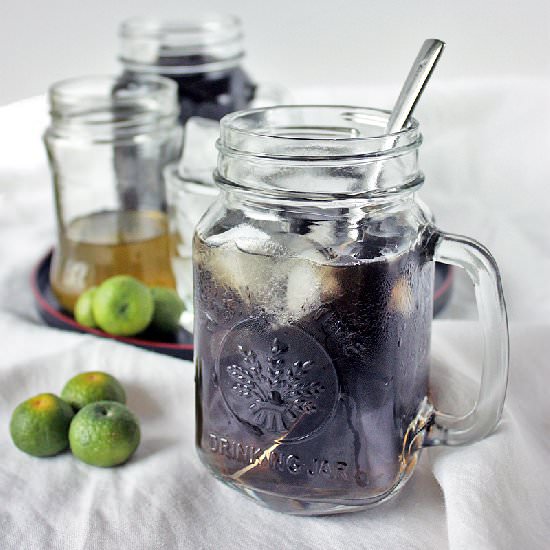 Grass jelly in coco pandan syrup - Recipe photo by dailycookingquest