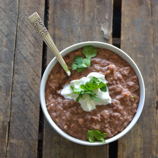 Crock Pot Refried Beans - Recipe photo by culinarymamas