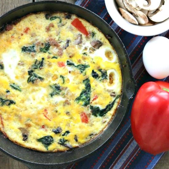 Sausage and Veggie Frittata - Recipe photo by Purely Katie