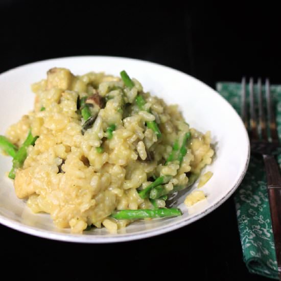 Risotto with Roasted Asparagus - Recipe photo by forbiddenrice