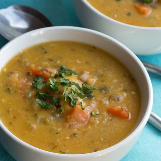 Yellow Split Pea and Bacon Soup - Recipe photo by ErrensKitchen