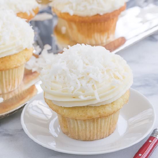 Coconut Cupcakes - Recipe photo by thatskinnychickcanbake