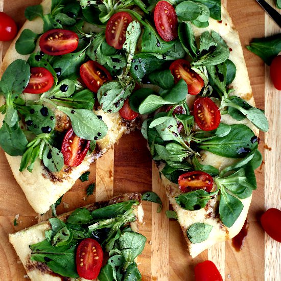 Focaccia with Mach and Tomatoes - Recipe photo by olivesfordinner