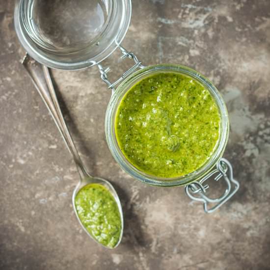 Wild Ramp Pesto - Recipe photo by kitchentramp
