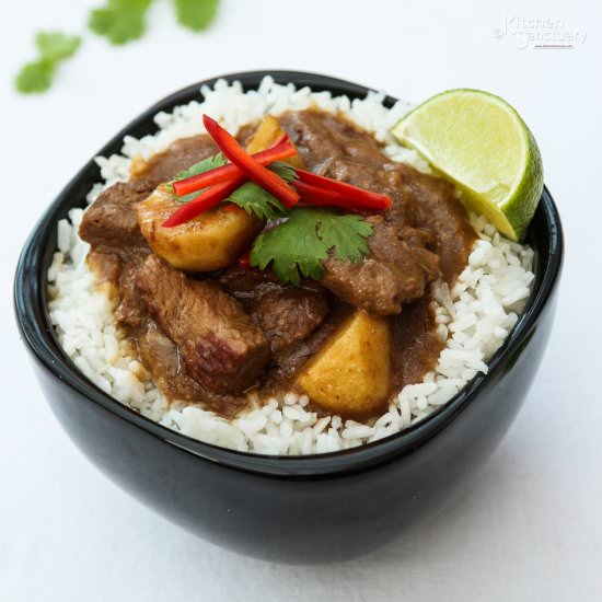 Beef Massaman Curry - Recipe photo by KitchenSanctuary
