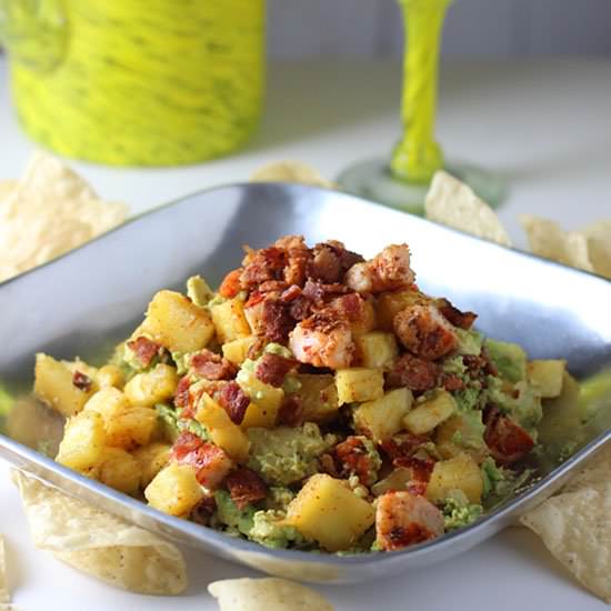 Pineapple and Shrimp Guacamole - Recipe photo by cookingforkeeps