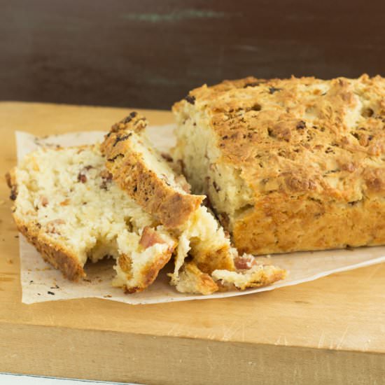 Bacon & Cheese Quick Bread. - Recipe photo by passionnebakes
