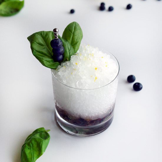 Blueberry Basil Smash Cocktail - Recipe photo by stirandstrain