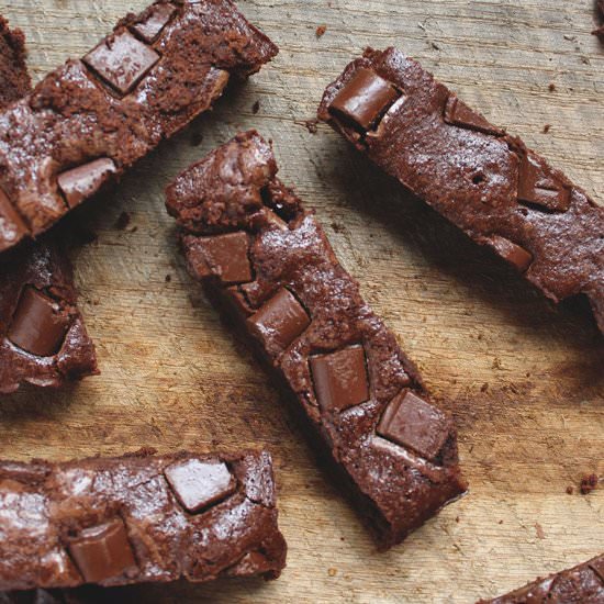 Chocolate Chunk Brownie Sticks - Recipe photo by midweekminimalist