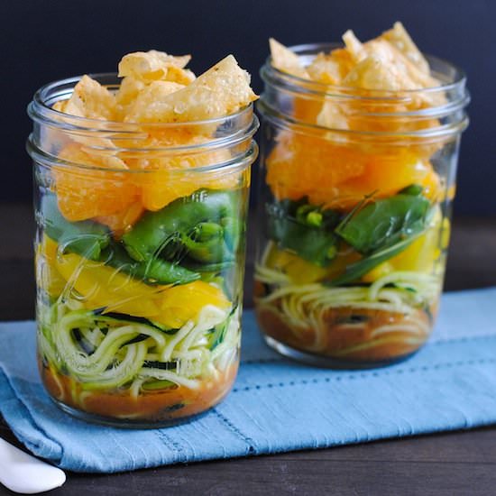 Asian Zoodle Salad Jars - Recipe photo by foxeslovelemons