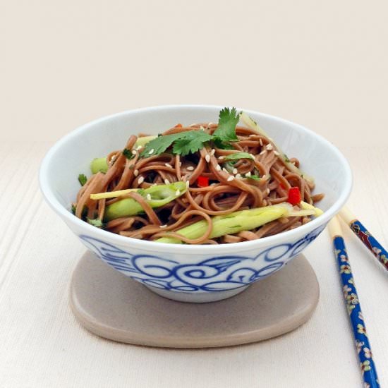 Sesame Soba Noodles - Recipe photo by The Crispy Crouton