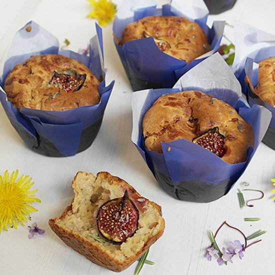 Manchego Cheese & Fig Muffins - Recipe photo by Greedy Foodster