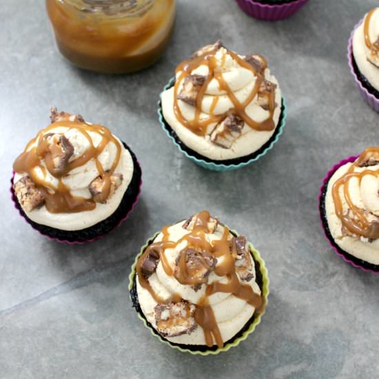 Snickers Cupcakes - Recipe photo by Wicked sweet kitchen