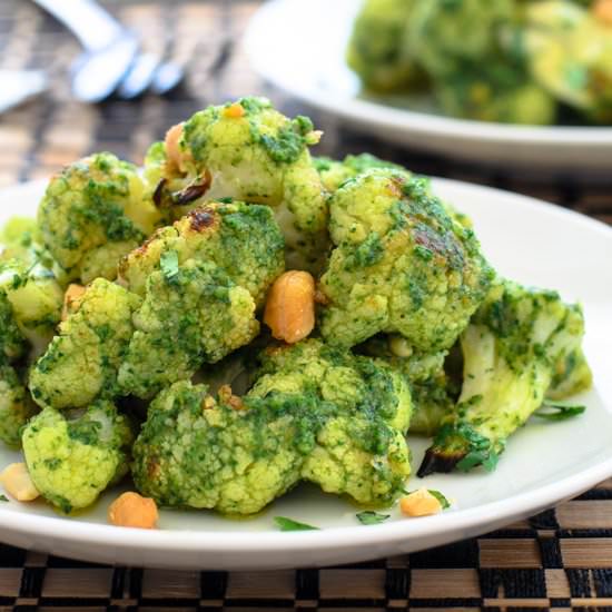 Curry Cilantro Cashew Cauliflower - Recipe photo by The Spice Kit Recipes