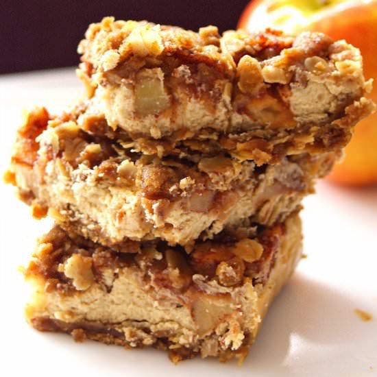 Apple Pie Cheesecake Bars - Recipe photo by TheGirlWithTheSpatula