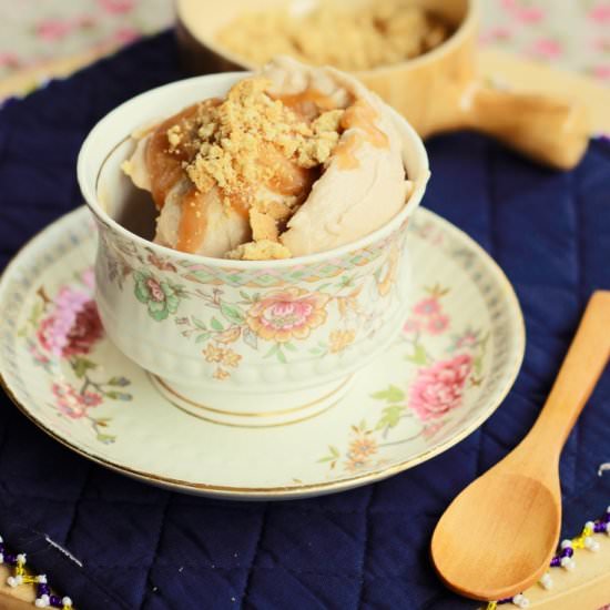 Creamy Salted Caramel Frozen Yogurt - Recipe photo by TarikaSingh