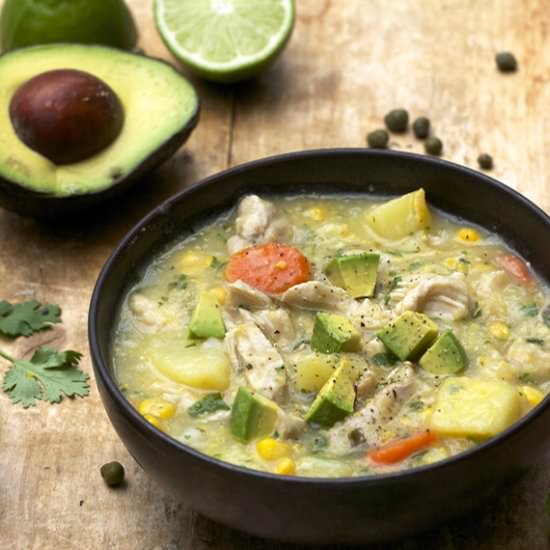 Colombian Chicken Soup - Recipe photo by panning the globe