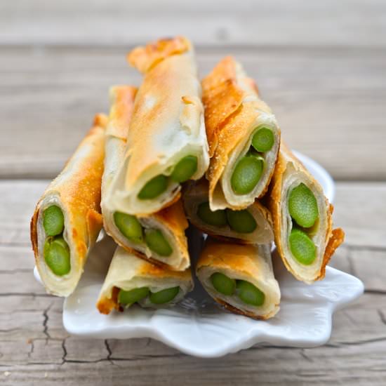 Asparagus Spring Roll - Recipe photo by riceandcoconut