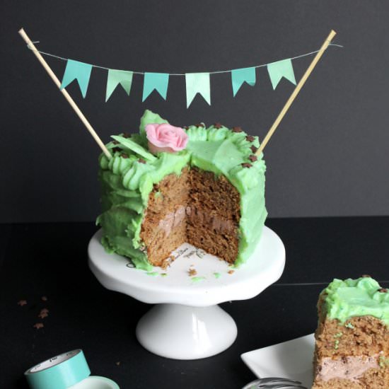 Chocolate Mint Mini Heart Cake - Recipe photo by itsprettynice