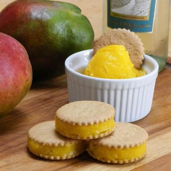 Mango Moscato Sorbet - Recipe photo by webicurean