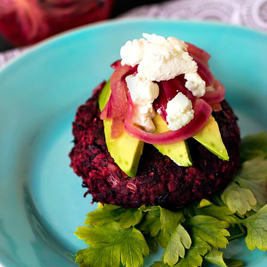 Beet Burgers - Recipe photo by carolinagirlcooks