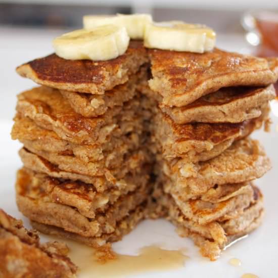 Whole Wheat Oatmeal Pancakes - Recipe photo by TheGirlWithTheSpatula