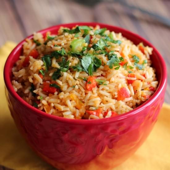 Roasted Red Pepper Rice - Recipe photo by cakefordinner