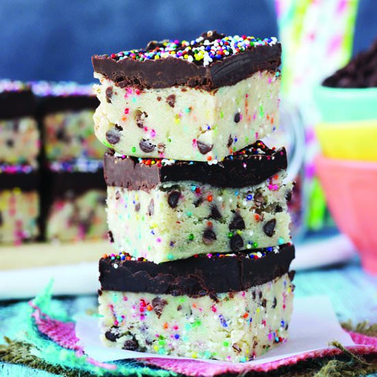 Funfetti Cookie Dough Truffle Bars - Recipe photo by Beyondfrosting