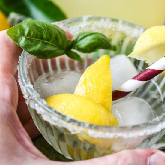 Basil Lemonade - Recipe photo by The Food Charlatan