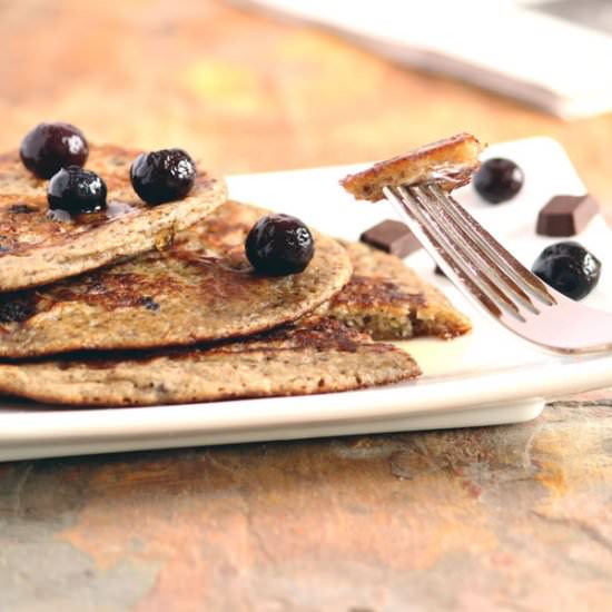 Blueberry Chocolate Pancakes - Recipe photo by simplycalledfood