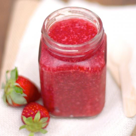Healthy Strawberry Jam - Recipe photo by dessertswithbenefits