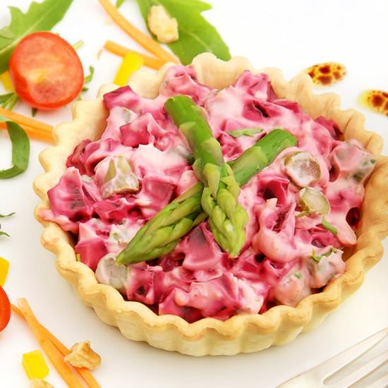 Asparagus and Beetroot Tartlets - Recipe photo by flavourphotos