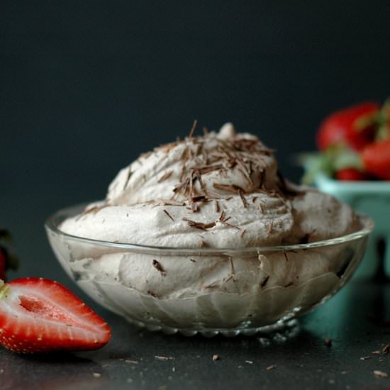 Bourbon Chocolate Whipped Cream - Recipe photo by alocalchoice