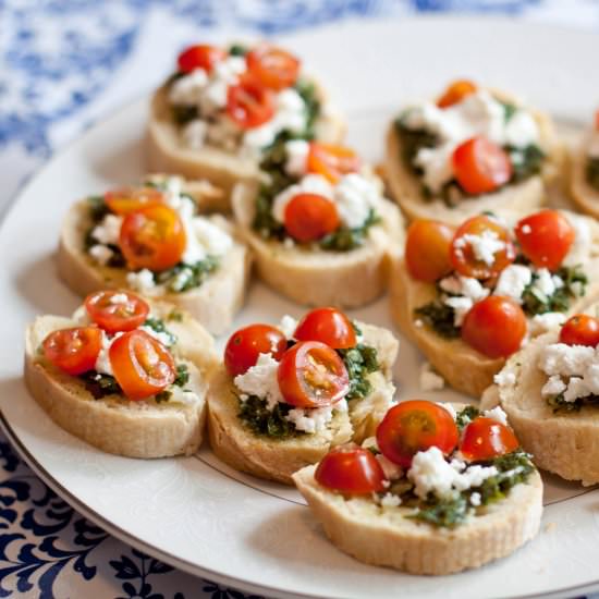 Ricotta Chimichurri Bruschetta - Recipe photo by servedfromscratch