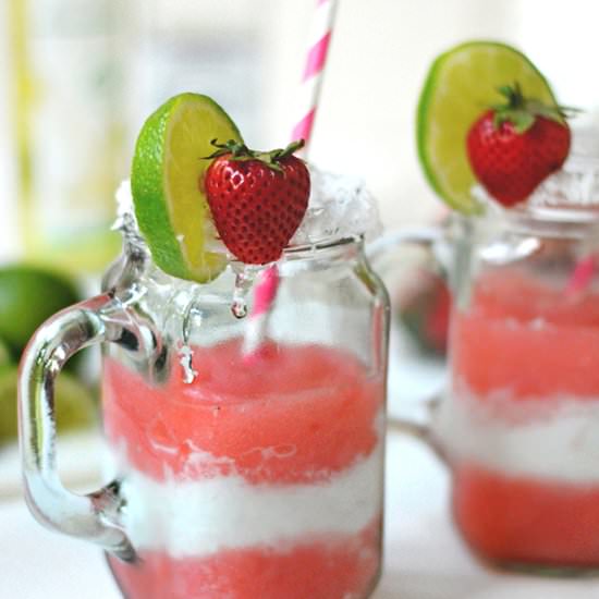 Strawberry Coconut Margaritas - Recipe photo by bethcakes