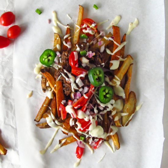 Cinco de Mayo Loaded Fries - Recipe photo by Happy Food Happy Home