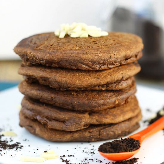 Paleo Mocha Almond Pancakes - Recipe photo by TheHealthyMaven