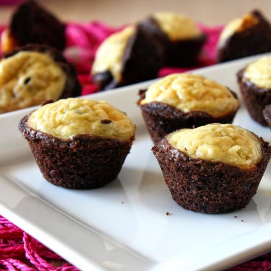 Bite-Sized Cheesecake Brownies - Recipe photo by melissascuisine