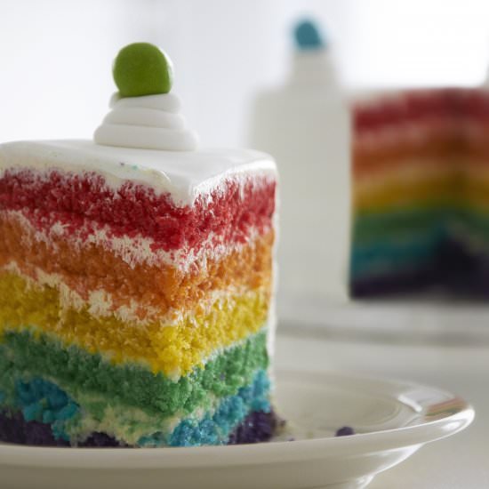 Rainbow Cake - Recipe photo by Graella de sucre